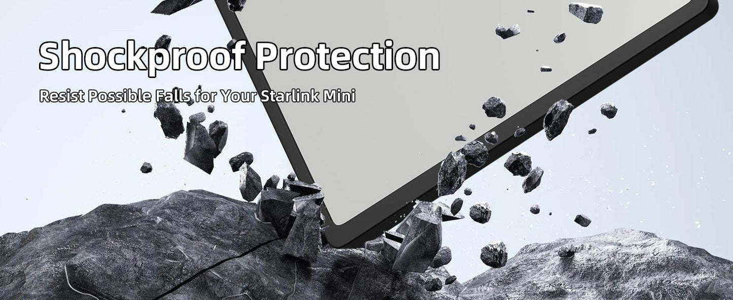 Starlink Mini Case Cover Silicone Protective Case for Mini Starlink Dish Antenna Protector Black with Anti-reflection Starlink Protection
