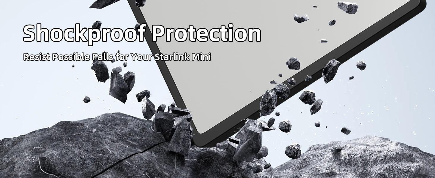 Starlink Mini Case Cover Silicone Protective Case for Mini Starlink Dish Antenna Protector Black with Anti-reflection Starlink Protection