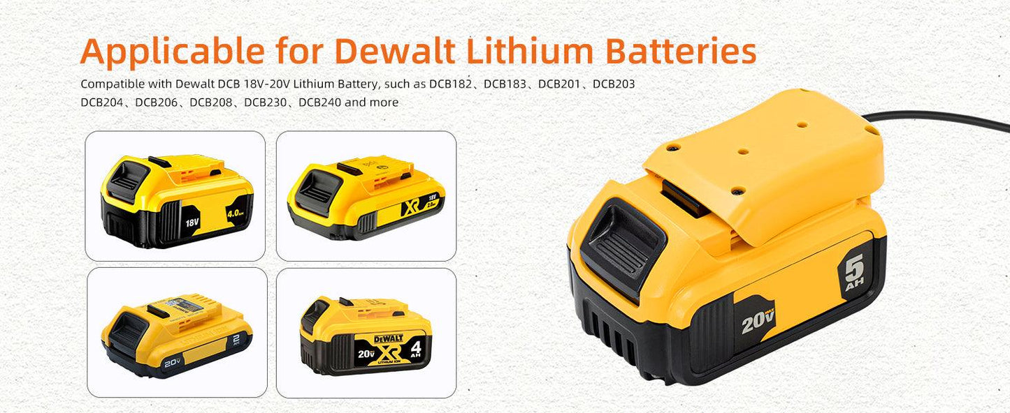 Starlink Mini DC Power Cable For Dewalt 18V-20V Battery Adapter Starlink Mini Dewalt Charger Adapter to DC Power Plug & Play 1M Starlink Cables & Adaptors
