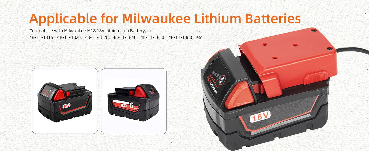 Starlink Mini Power Cable 1M for Milwaukee Battery Starlink Mini Milwaukee Charger Adapter to DC Power 18AWG Cable Cord Plug Starlink Cables & Adaptors