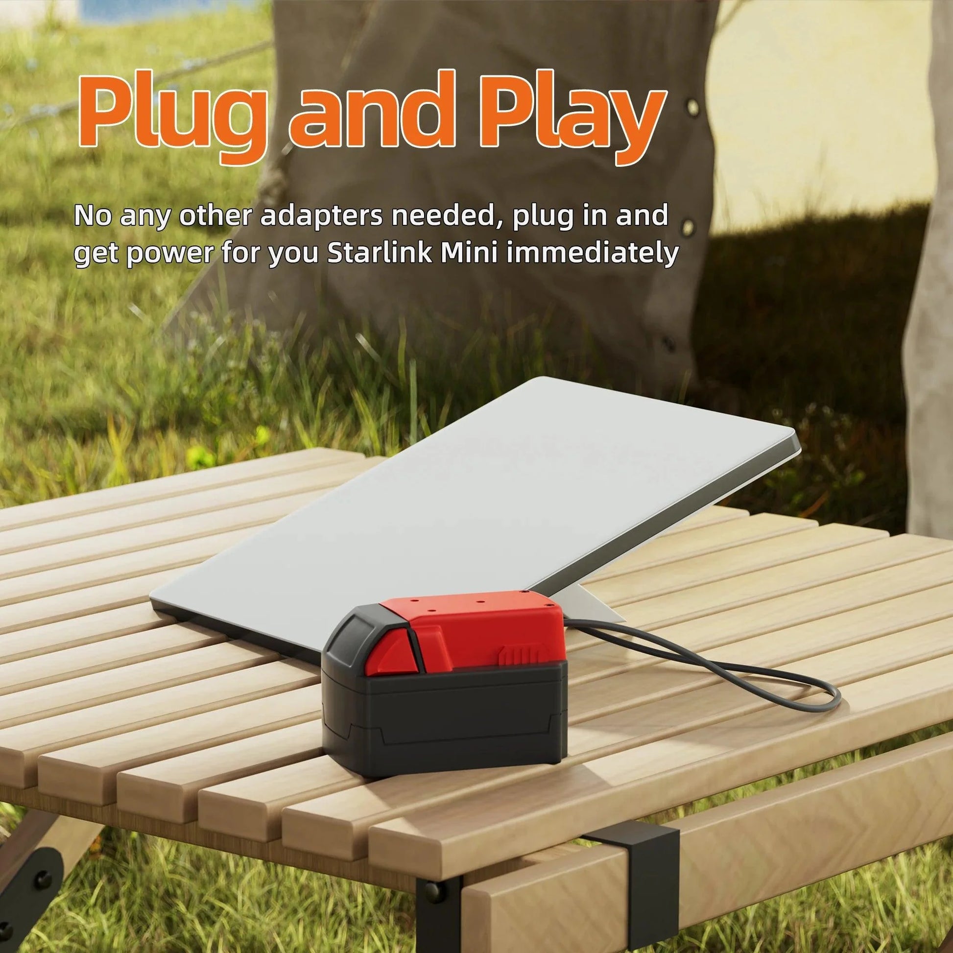 Starlink Mini Power Cable 1M for Milwaukee Battery Starlink Mini Milwaukee Charger Adapter to DC Power 18AWG Cable Cord Plug Starlink Cables & Adaptors