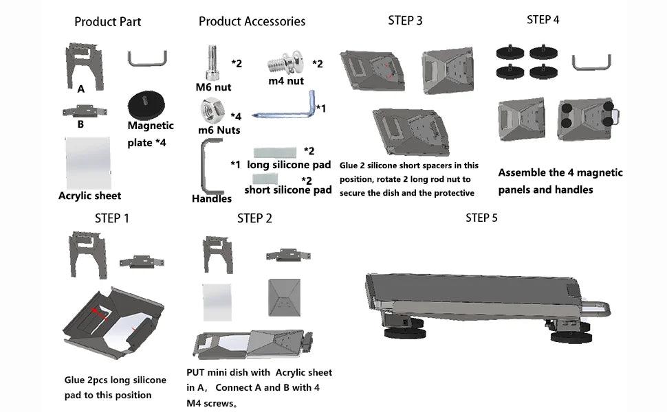 Starlink Mini Roof Mount, Starlink Mini Mounting Kit, Starlink Mini Magnetic Mount with a Protective Acrylic Shell 