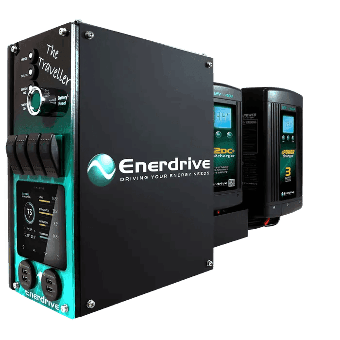 Traveller System (LEFT) 40AC 40DC Inc Simarine SCQ50 - Off-Grid 12v