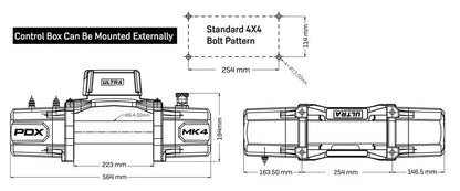 PDX MK4 9.5/12K Premium Electric Winch - 9,500/ 12,000lb