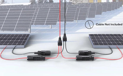 Y&H 2 Pairs Male＆Female Waterproof Plug PV Cable Connector for Solar Inverter Panels PV Systems and Wire Connection Solar Adaptors